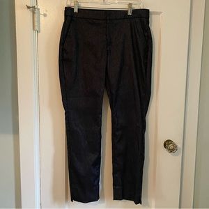 Banana Republic Size 4 Skinny Ankle Pants Black Sparkle